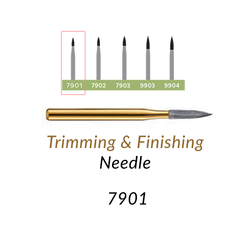 Carbide Burs. FG-7901 T&F 12-blades Needle. 10 pcs.