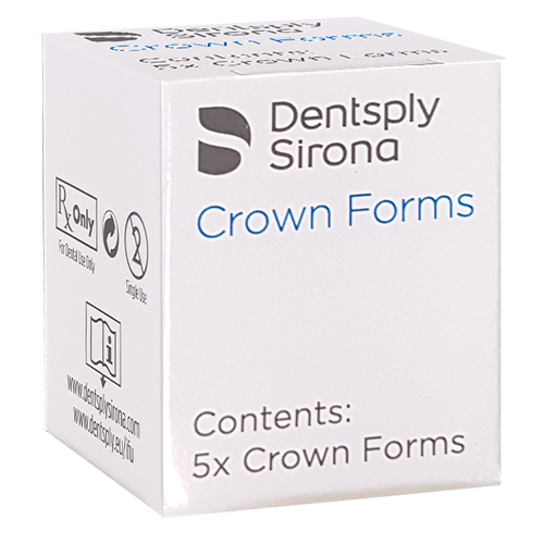 Crown Forms, Clear, Celluloid. 5/Pack. F5, Large, Left/Right Bicuspid