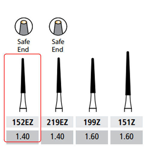 Alpen Carbides FG 152EZ Endo Bur 5/Pk