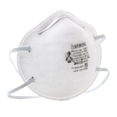 3M 8200 NIOSH N95 Health Care Particulate Respirator, Box of 20. Cone Style