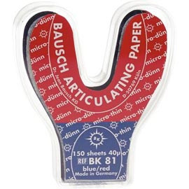 Bausch Arti-Check Micro-Thin .0016' (40 microns) RED/BLUE Horseshoe