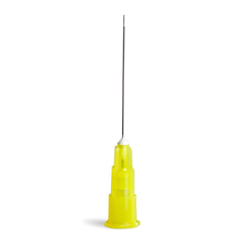 MARK3 Luer Lock Endo Yellow Irrigation Needle - 27ga - 100/bx. Bendable 1'