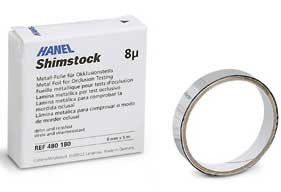 Hanel ShimStock Foil- 8 micron, 5/16', no color coating, when teeth are