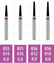 Alpen x1 FG #855.016 SS (Short Shank) Super Coarse Grit, Round End Taper