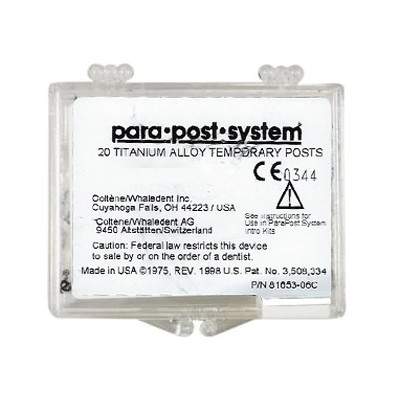 ParaPost P46-5 red .050' (1.25mm) Temporary Titanium Posts, 20/Pk