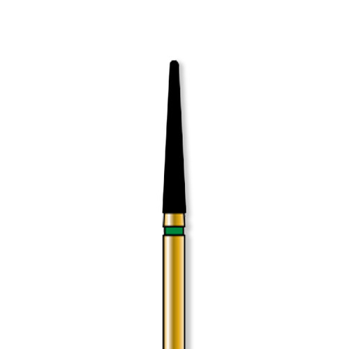 Alpen FG #856L.021 Coarse Grit, Long Round End Taper Diamond Bur. Package of 5