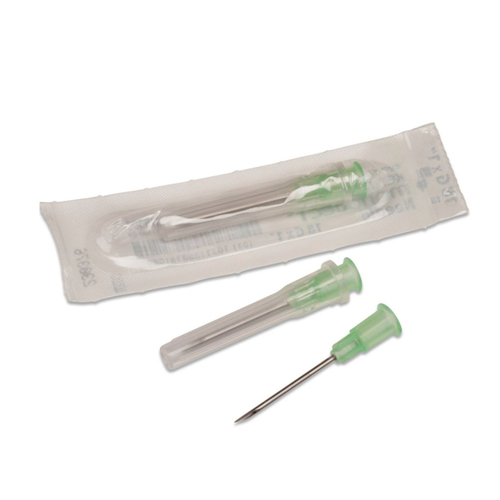 Monoject SoftPack Hypodermic Needle 18G x 1', A Bevel. Polypropylene Luer-Lock