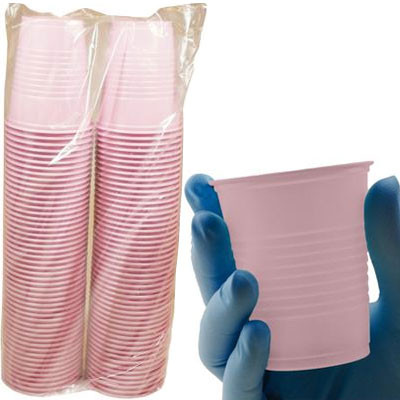Crosstex Dusty Rose 5 oz. Plastic Cups, Case of 1000