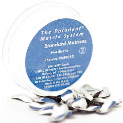 Palodent Matrix System Refill, Standard Matrices 100/Box. Contoured sectional