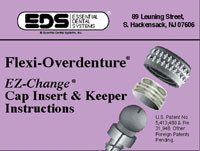 Flexi-Overdenture EZ-Change Overdenture Cap Inserts, package of 6 cap inserts