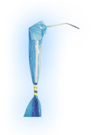 Brixton 2.5' x 10' Disposable air/water Syringe Sleeve, Blue with pre-punched