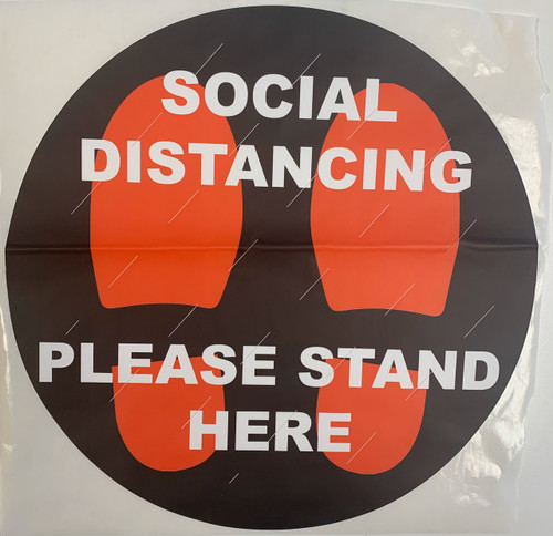 Infection ControlSocial Distancing Self Adhesive Floor Stickers (12Ã¢â‚¬Â, 10/Pack)