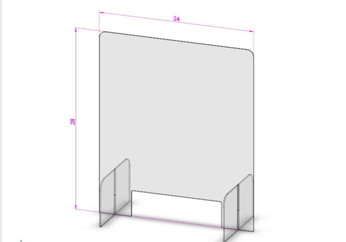 Infection ControlProtective Sneeze Guard Clear Plexiglass Shield