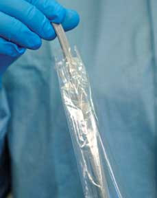 House Brand 2.5' x 10' Clear Air/Water Syringe Sleeve with Pre-Cut Opening. Box