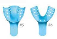 House Brand #5 Small Upper Full-Arch Perforated Blue Disposable Impression