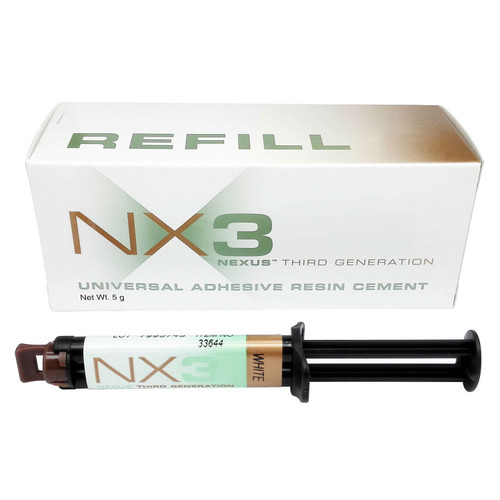 NX3 Dual-Cure Refill, White shade, 5 g Automix Syringe