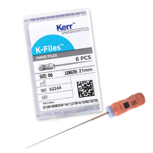 Kerr Endodontics K-Files 21mm #06 6/Box.