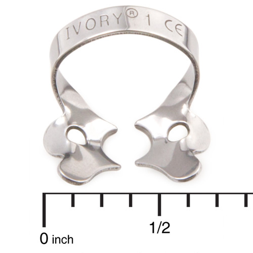 Ivory Clamps #1 Winged Metal Rubber Dam Clamp, Single clamp