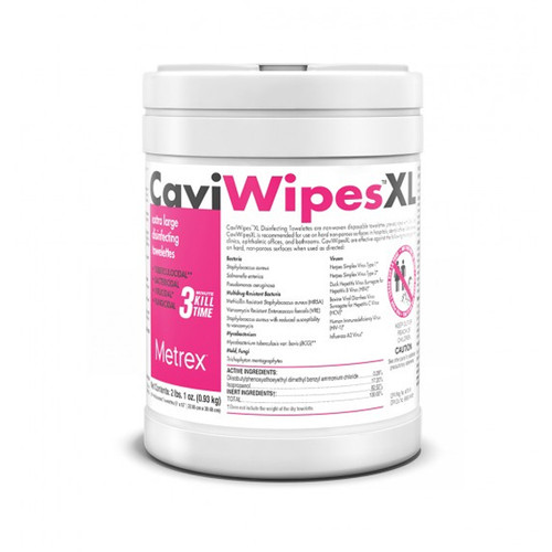 CaviWipes Towelettes (X-Large: 9' x 12') 65/Can.