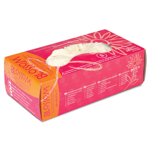 Blossom Latex Gloves: LARGE Powder-Free, Textured, Non-Sterile 100/Bx