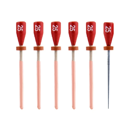 One File G Plastic Carrier Obturators, 5 x #25 (Red) Obturators + 1 verifier