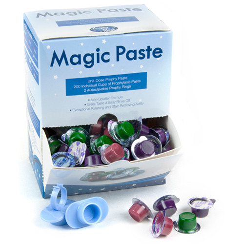 ProPaste Medium Mint Prophy Paste with Fluoride. Box of 200 Unit Dose Cups