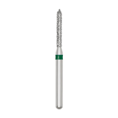 Two Striper FG #250.11 Coarse Diamond Bur, Bevel-End Cylinder. Pack of 5