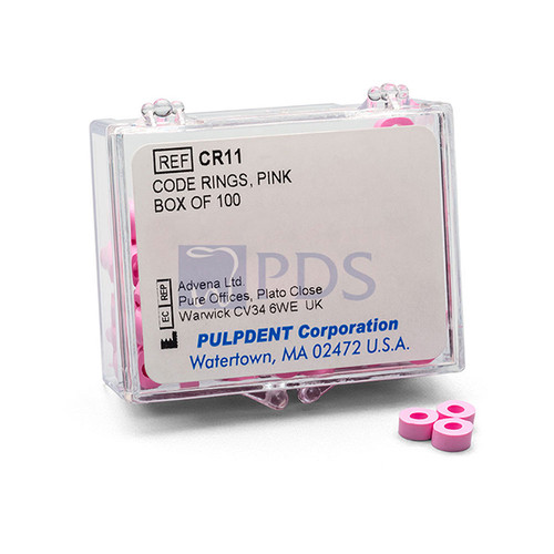 Pulpdent Pink Silicone Color Code Instrument Rings 100/Bx. Will withstand all