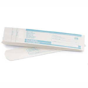 Quala 10.5' x 2.5' x 1.5' Double-fold paper autoclave bags, 1000/case. Seal