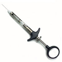 Aspiject Self-Aspirating Syringe with Thumb Ring, Stainless Steel, Lightweight