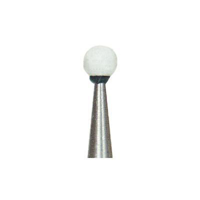 Dura-White RD1 round FG (friction grip), 12/pk, aluminum oxide finishing stones