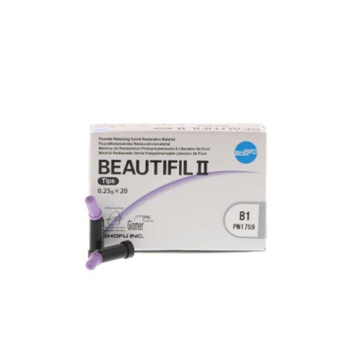 Beautifil II B1 Compules, 20 - 0.25 Gm. Compule Tips. Nano-Hybrid Composite
