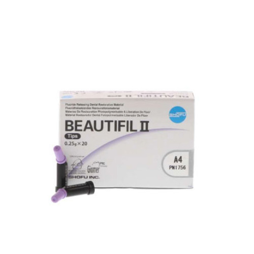 Beautifil II A4 Compules, 20 - 0.25 Gm. Compule Tips. Nano-Hybrid Composite