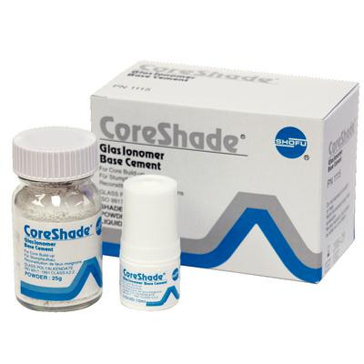 CoreShade Professional Kit - Glass Ionomer Base Cement, 25 Gm. Gray Powder, 10
