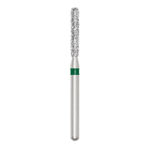Revelation FG #881.014 straight cylinder round end coarse diamond bur, Pack of 5