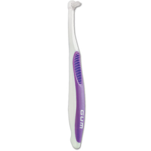 GUM End Tuft Toothbrush, Tapered Trim, 3 Rows, 7 Tufts, Small Head, Box of 12