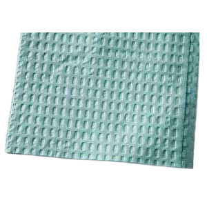 Tidi Patient Bibs BLUE 13' x 18' 3-Ply Paper/1-Ply Poly 500/Cs. Plain Rectangle