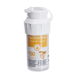 Ultrapak #00 Retraction Cord Plain Knitted, 8ft (244 cm) cord per bottle