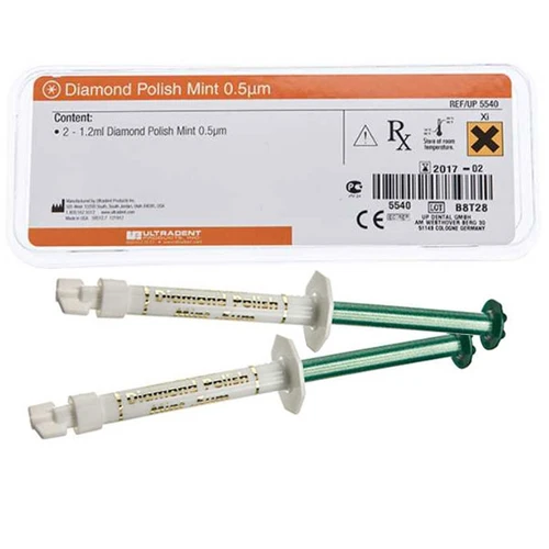 Ultradent Diamond Polishing Paste - Mint, 0.5 micrometer, 2 - 1.2 ml (1.41 g)