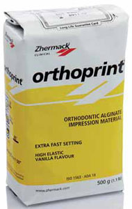Orthoprint Orthodontic Dust Free Alginate, Extra Fast Set, Time in mouth 45'