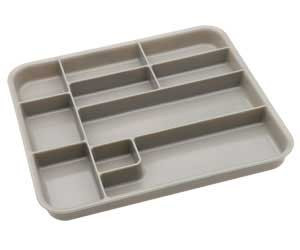Zirc Gray Tub Insert, Desinged to fit inside the tub, Features 10 compartments