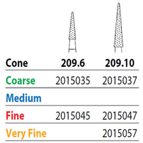 Two Striper Diamond 209.10 Cone Coarse 5/Pk