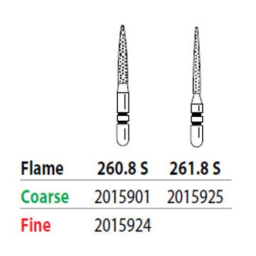 Two Striper Diamond 260.8S Flame Coarse SS 5/Pk