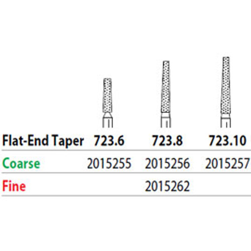 Two Striper Diamond 723.8 Taper Flat Coarse 5/Pk