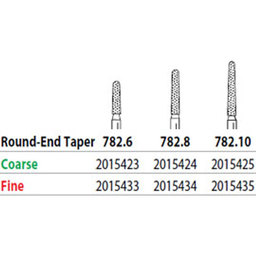Two Striper Diamond 782.8 Taper Round Fine  5/Pk