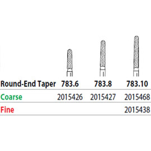 Two Striper Diamond 783.8 Taper Round Coarse  5/Pk