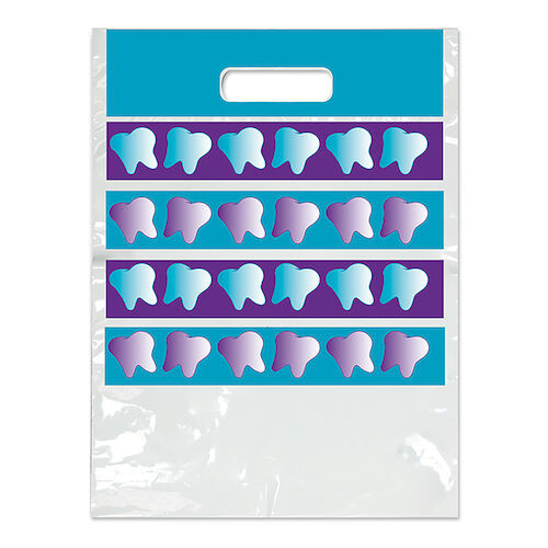 Specialty Scatter Bags Purple/Blue Tooth, 7 1/2" x 9", 100/Pack