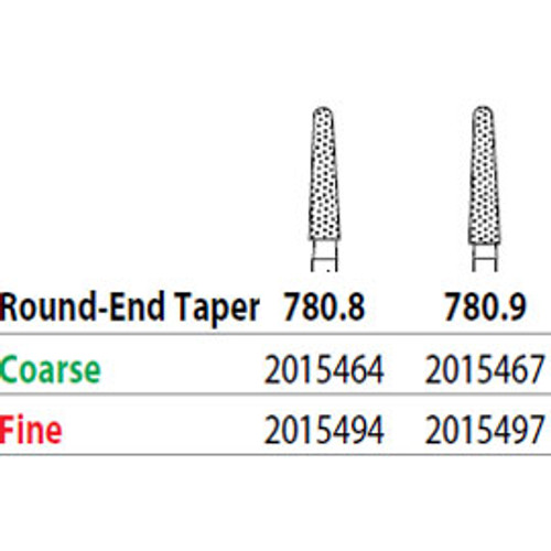 Two Striper Diamond 780.9 Taper Round Fine 5/Pk