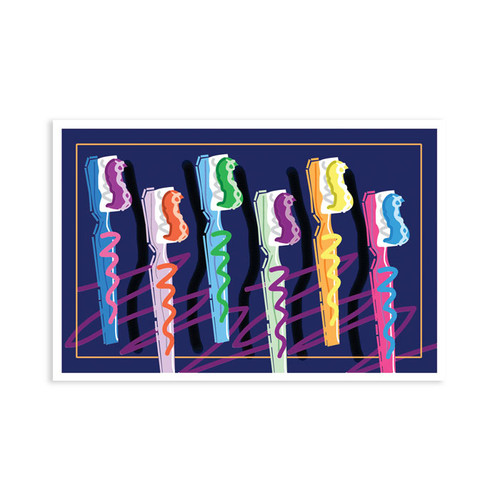 Postcards Toothbrushes 4-Up 200/Box