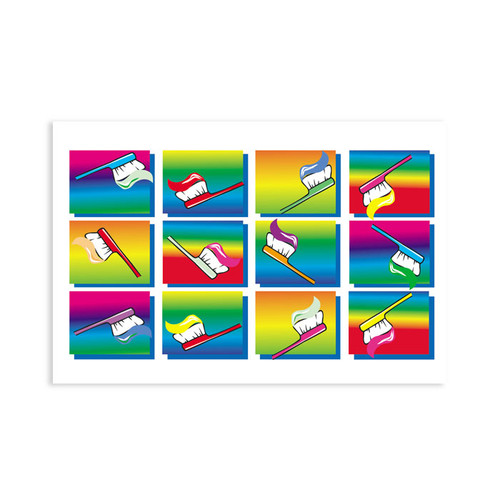 Toothbrushes Postcard 4-Up 200/Box